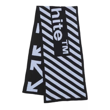 Off-White Arrow Scarf Black White | Wool Scarf