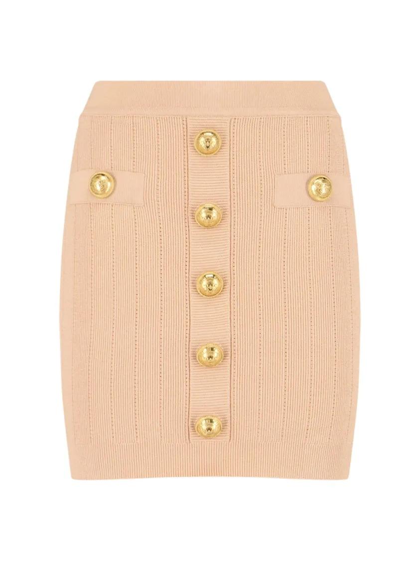 Thumbnail - Balmain - Knitted Mini Skirt Pink - Größe 36 - pink