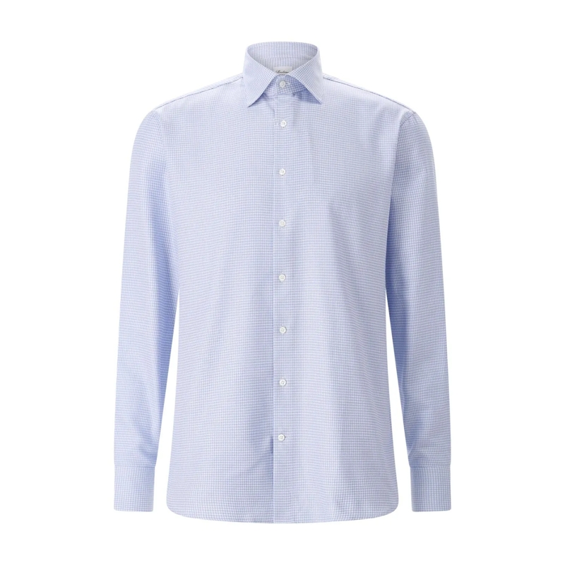 STENSTRÖMS Hemd Regular-Fit Hemd aus Baumwolle blau