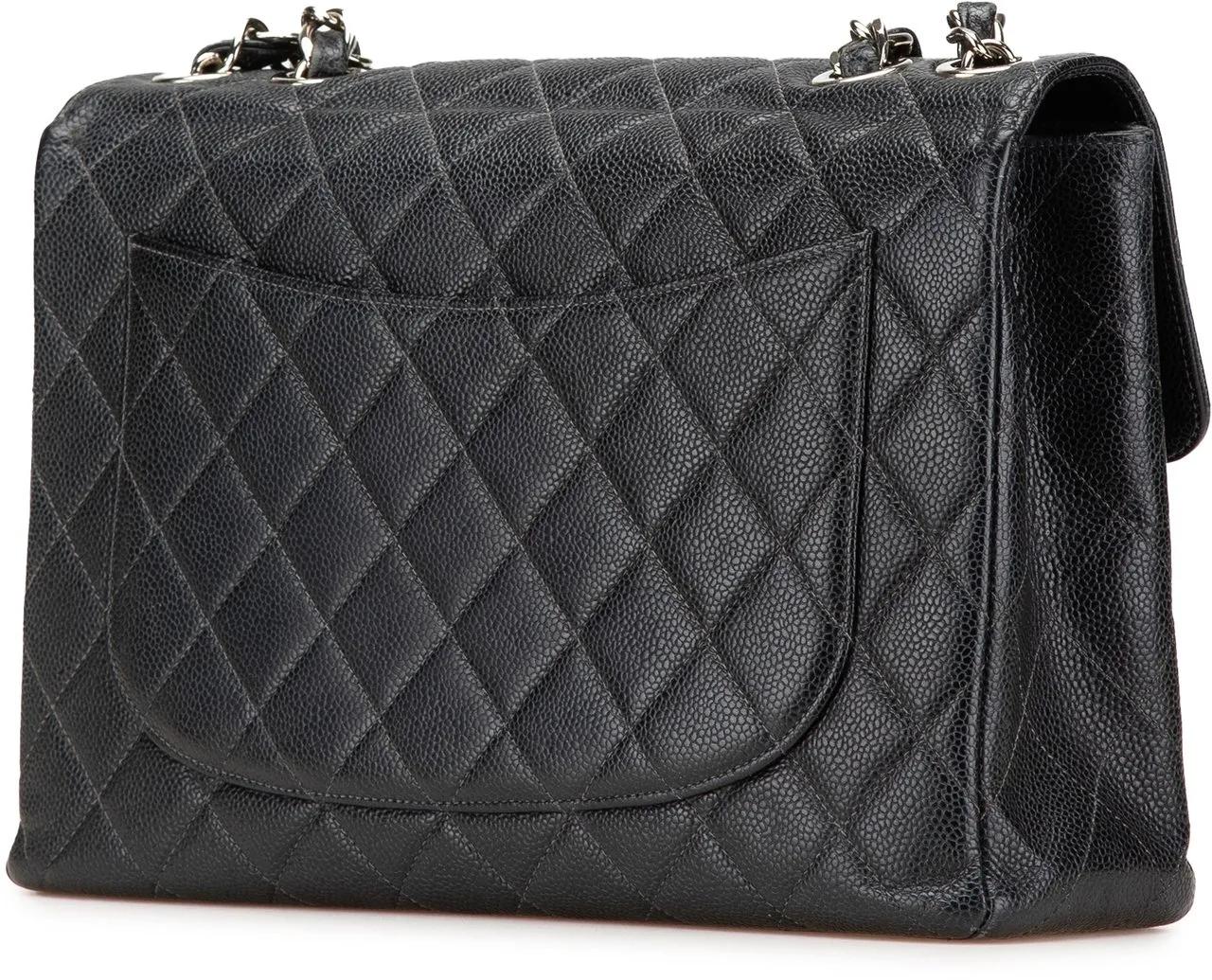 Thumbnail - Chanel Hobo Bags - Jumbo Quilted Caviar Single Flap - Gr. unisize - in Schwarz - für Damen