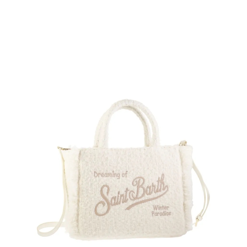 Mc2 Saint Barth Draagtas Colette - Fabric Handbag With Logo Neutrals