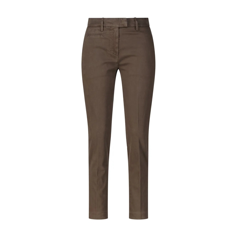 Dondup Casual broeken Baumwollhose Perfect Dunkelbraun