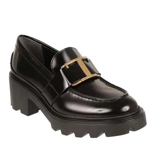 Tod's Black Patent Leather Logo-Plaque 60Mm Loafers Black Mocassin