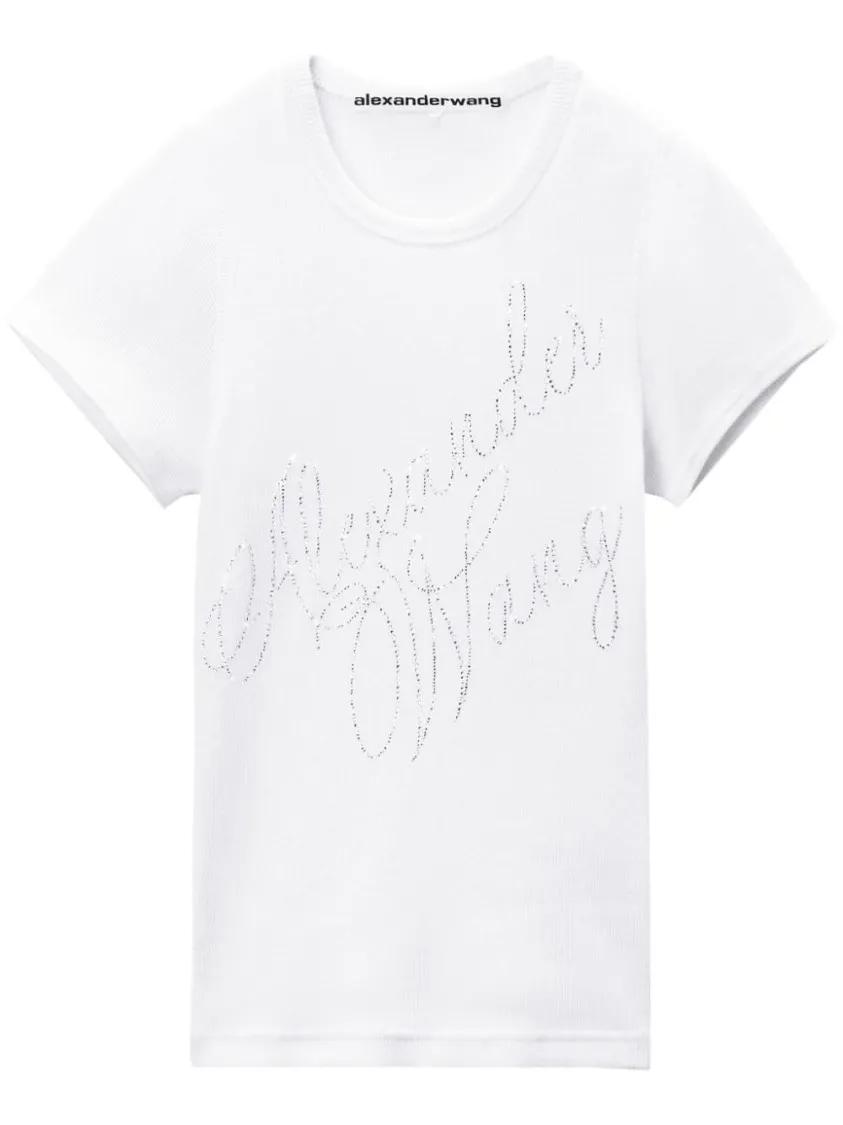 Alexander Wang - White Cotton T-Shirt - Größe M - weiß