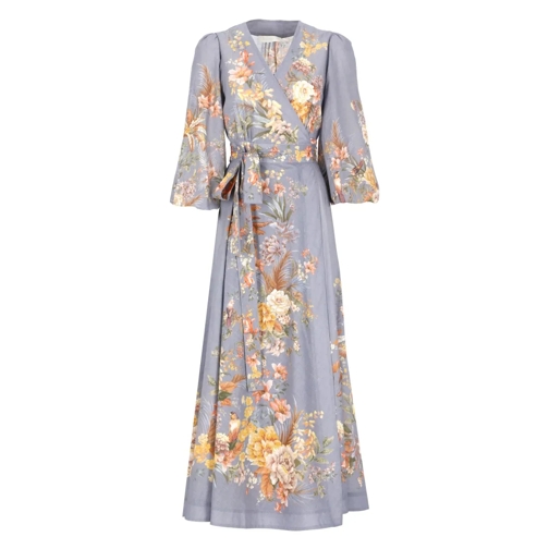 Zimmermann Robes midi Floral Pattern Midi Dress Multicolor