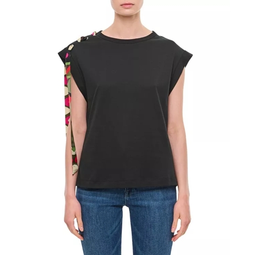 Pucci Sleeveless Cotton Jersey Top Black 