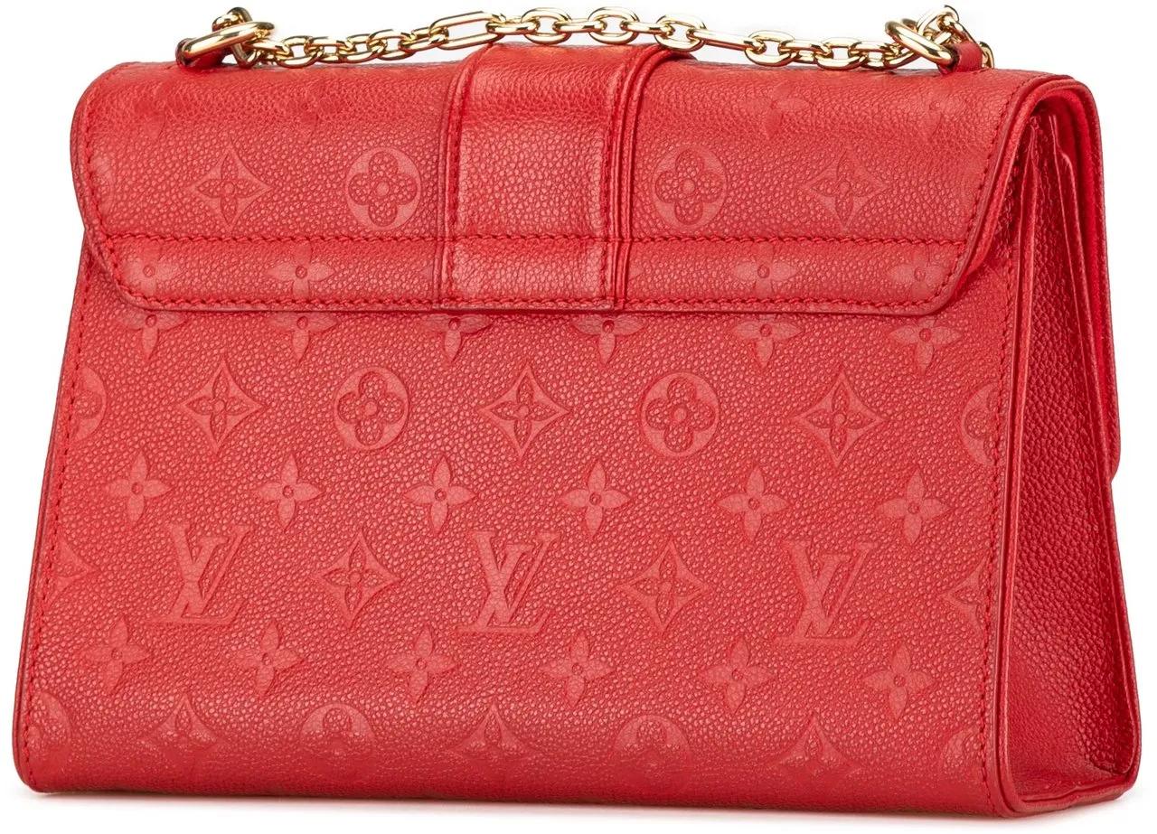 Louis Vuitton Shoppers Monogram Empreinte Saint Sulpice BB in rood