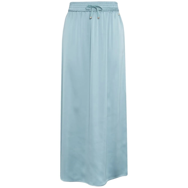 Herno Midirok Satin maxi skirt Hellblau