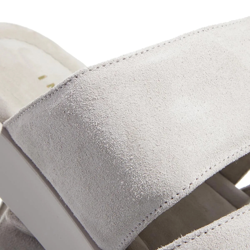 INUIKII Slides Classic Suede Velcro Grey(Image 8)
