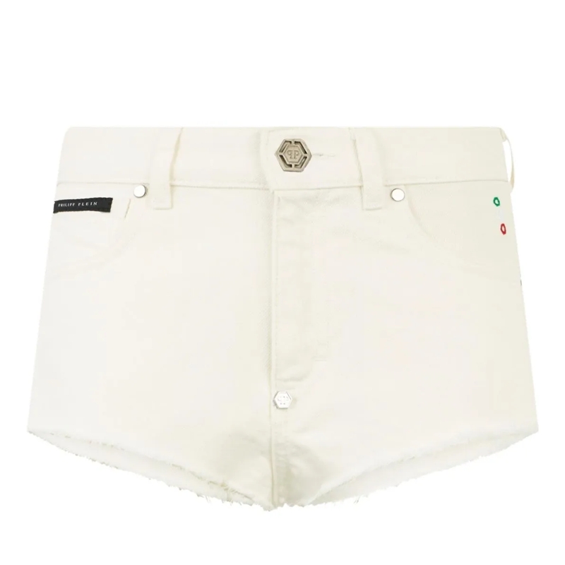 Philipp Plein Shorts Hot Pants Basic weiss