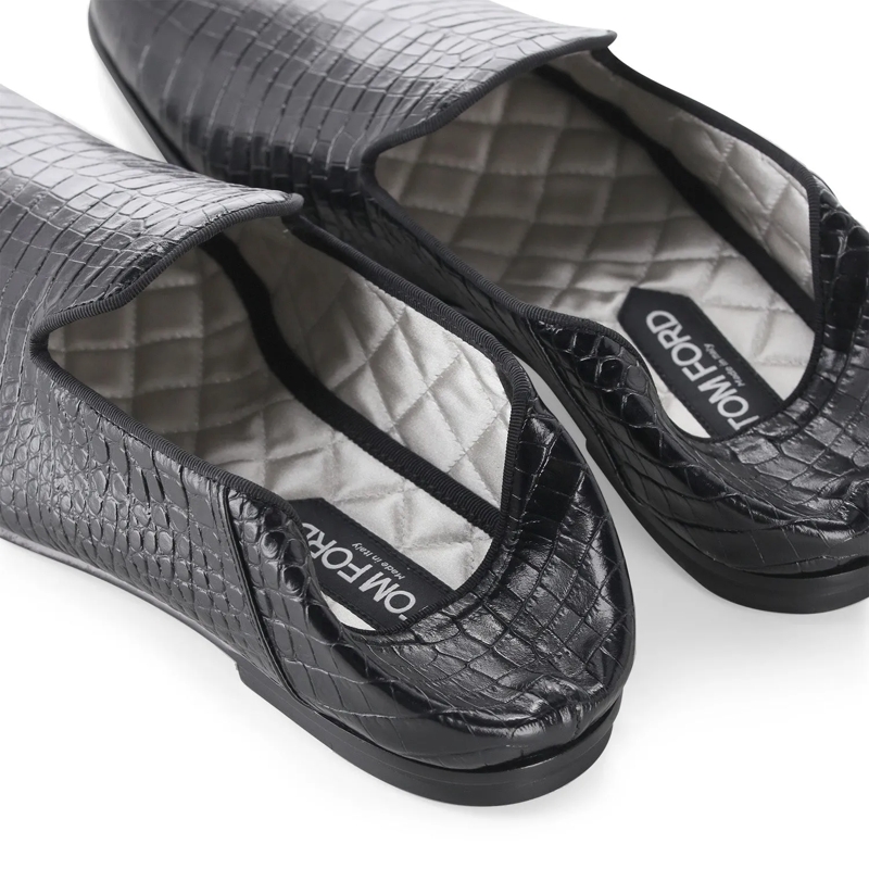 Tom Ford Veterschoenen Loafers aus Leder schwarz(Image 4)