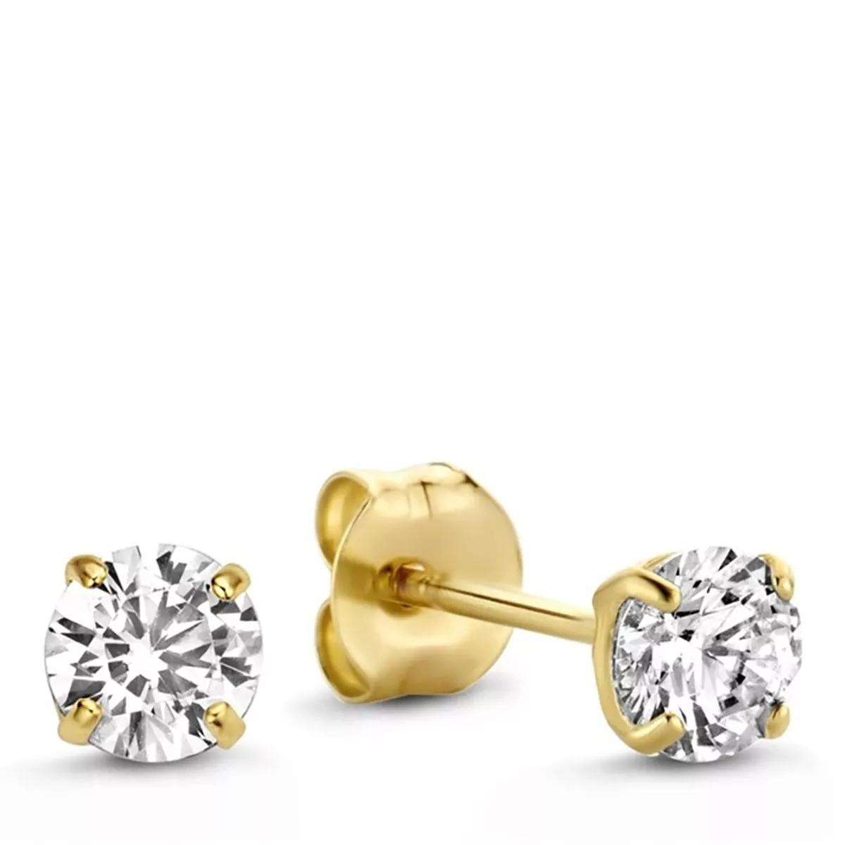 Isabel Bernard Ohrringe - Le Marais Lourdes 14 Karat Ear Studs With Zirconia - Gr. unisize - in Gold - für Damen