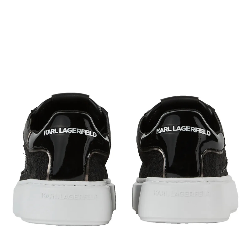 Karl Lagerfeld Low-Top-Sneaker Maxi Kup Autograph Lace Lo  Black Lthr & Textile(Image 4)
