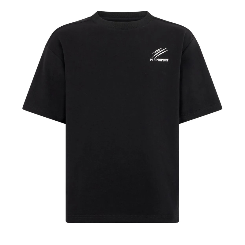 Plein Sport T-Shirt Pique Round Neck T-Shirt Icon schwarz