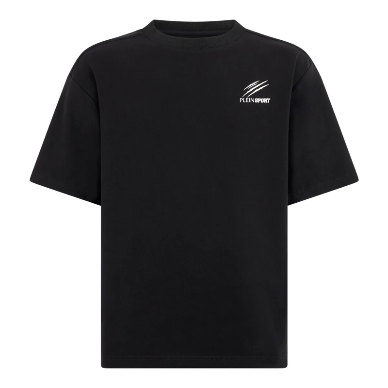 Plein Sport T-Shirt Pique Round Neck T-Shirt Icon schwarz