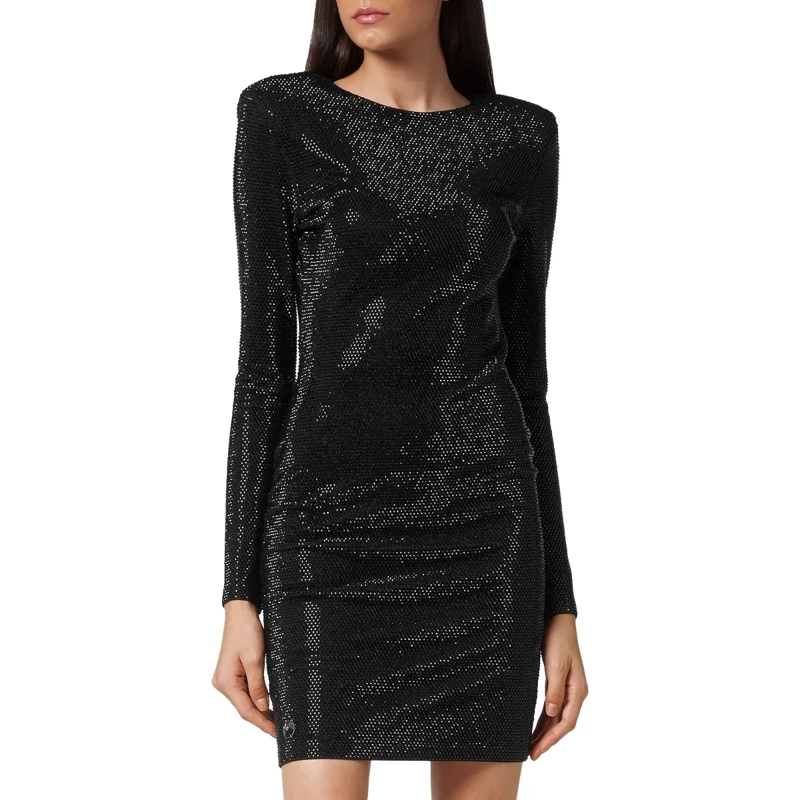 Philipp Plein Abendkleid Abendkleid Mit Schmucksteinen schwarz(Image 3)