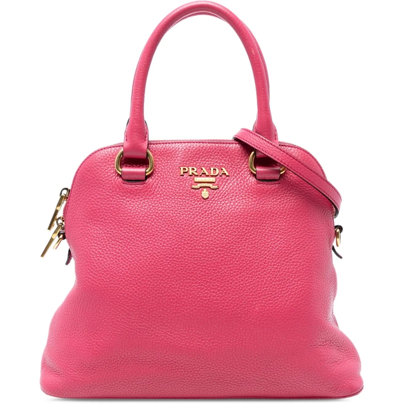Prada Schultertasche Vitello Daino Dome Satchel rose