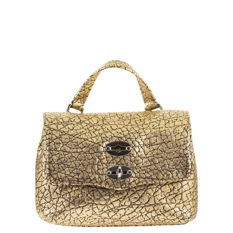 Zanellato Sac à bandoulière Postina - Baby Laminated Leather Bag Gold