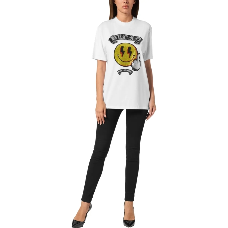 Philipp Plein T-Shirt T-Shirt Smile weiss(Image 4)