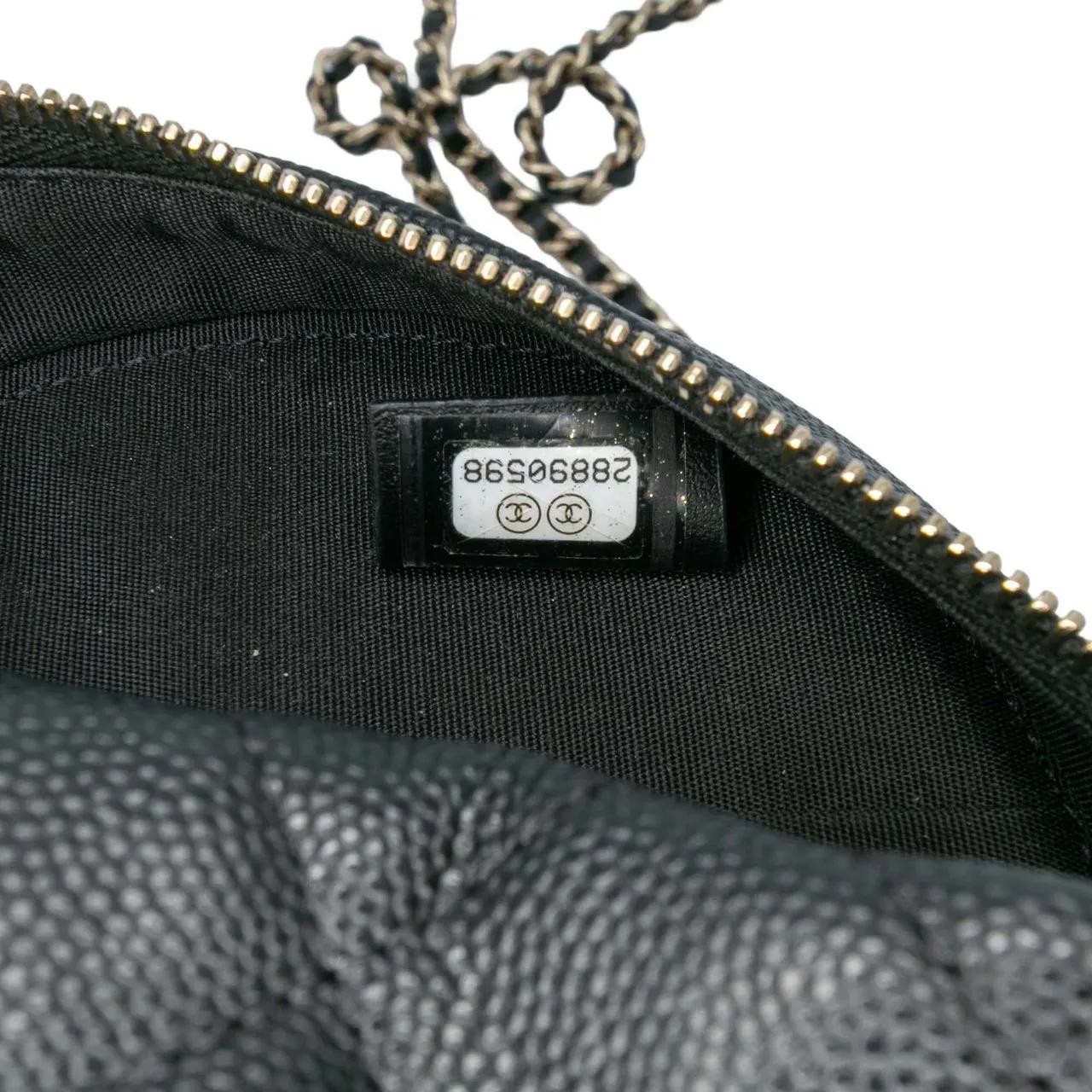 Thumbnail - Chanel Hobo Bags - Caviar CC Filigree Round Clutch with Chain - Gr. unisize - in Schwarz - für Damen