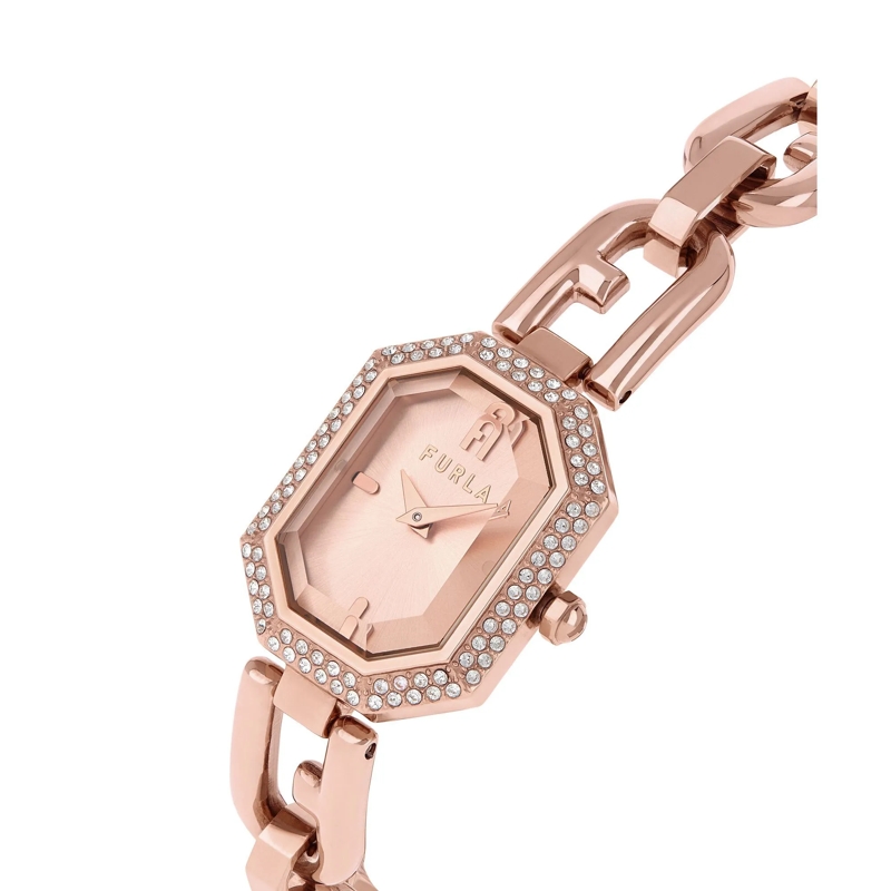 Furla Quarzuhr Analoguhr Furla Octagonal rosa(Image 4)