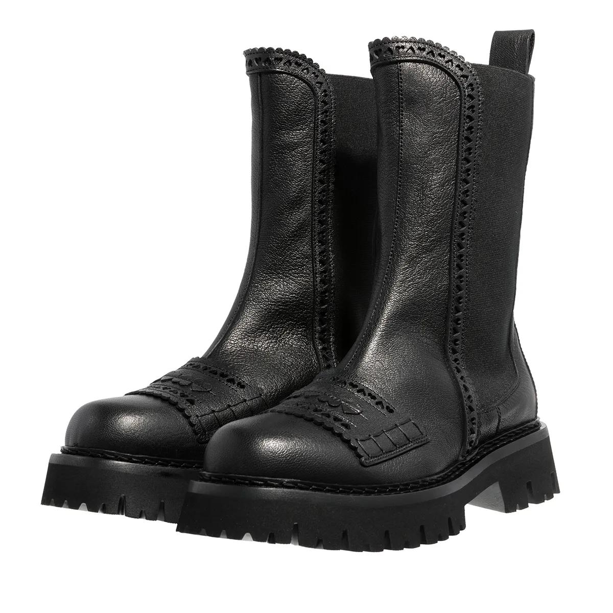 Moschino Boots & Stiefeletten - Hearted Brogue Sporty - Gr. 38 (EU) - in Schwarz - für Damen