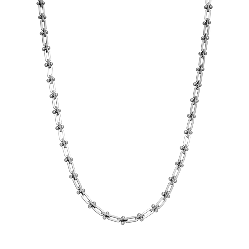 Liebeskind Berlin Mittellange Halskette Edelstahl Urban Chic silber