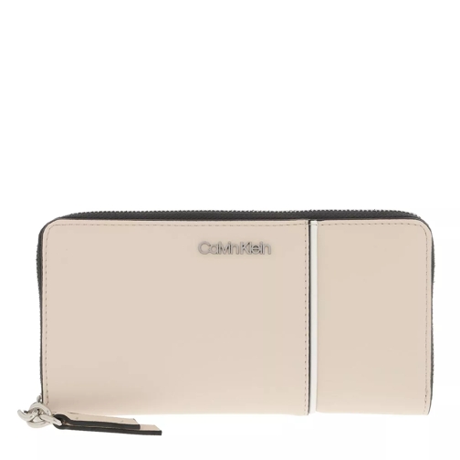 Calvin Klein Chain Ziparound Wallet Bleached Sand Portafoglio continental