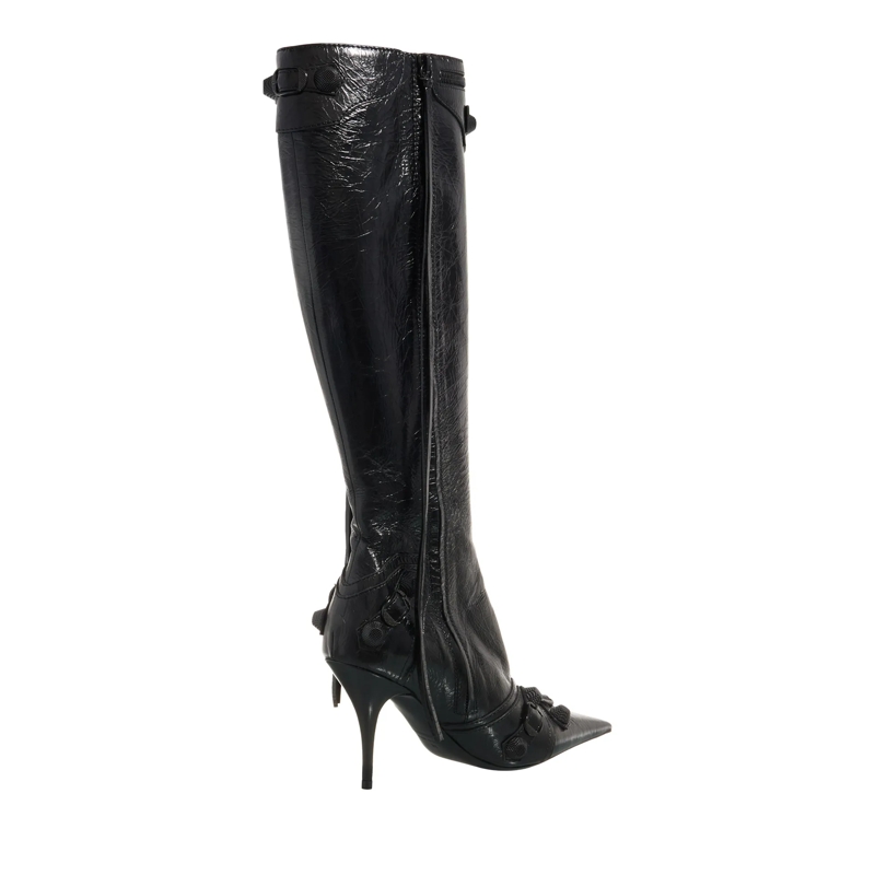 Balenciaga Stiefel Cagole 90mm Leather Boot Black(Image 4)