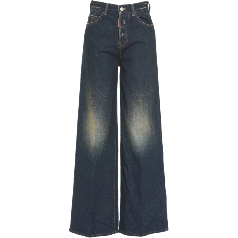Dsquared2 Jeans à jambe droite Wide leg jeans 'Traveller' blau