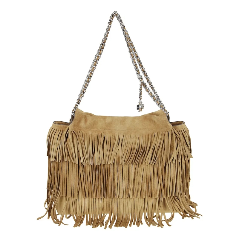 Tory Burch Schultertasche Fringe-Detail Bovine Suede Shopper Bag Brown
