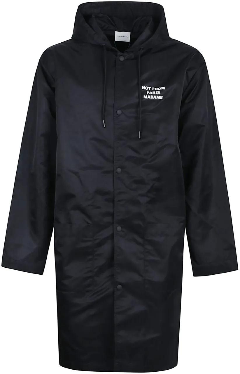Thumbnail - Drôle De Monsieur - Slogan Parka Black - Größe L - black