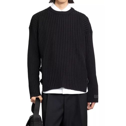 Versace Buckle Knit Sweater Black 