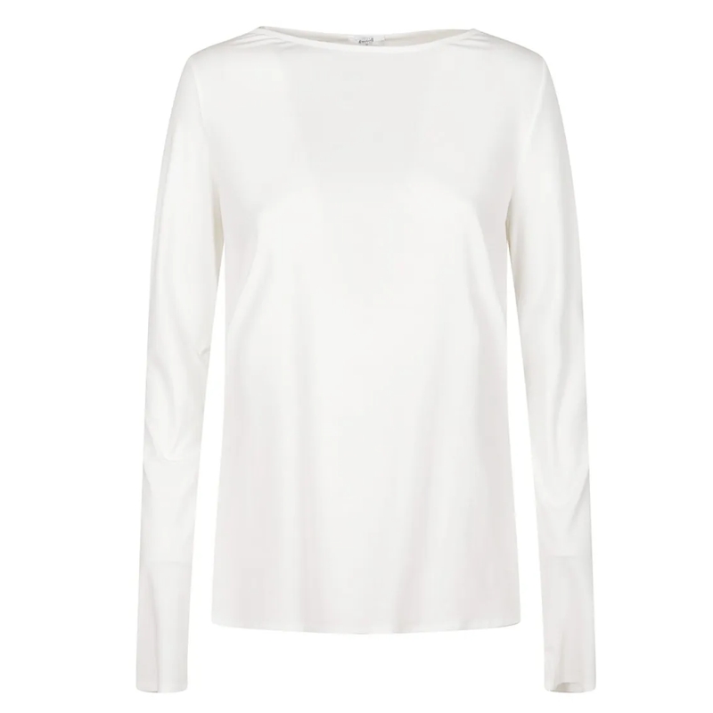 Wolford Haut à manches longues Long-Sleeved Pure Top With Round Neckline And Ligh Red