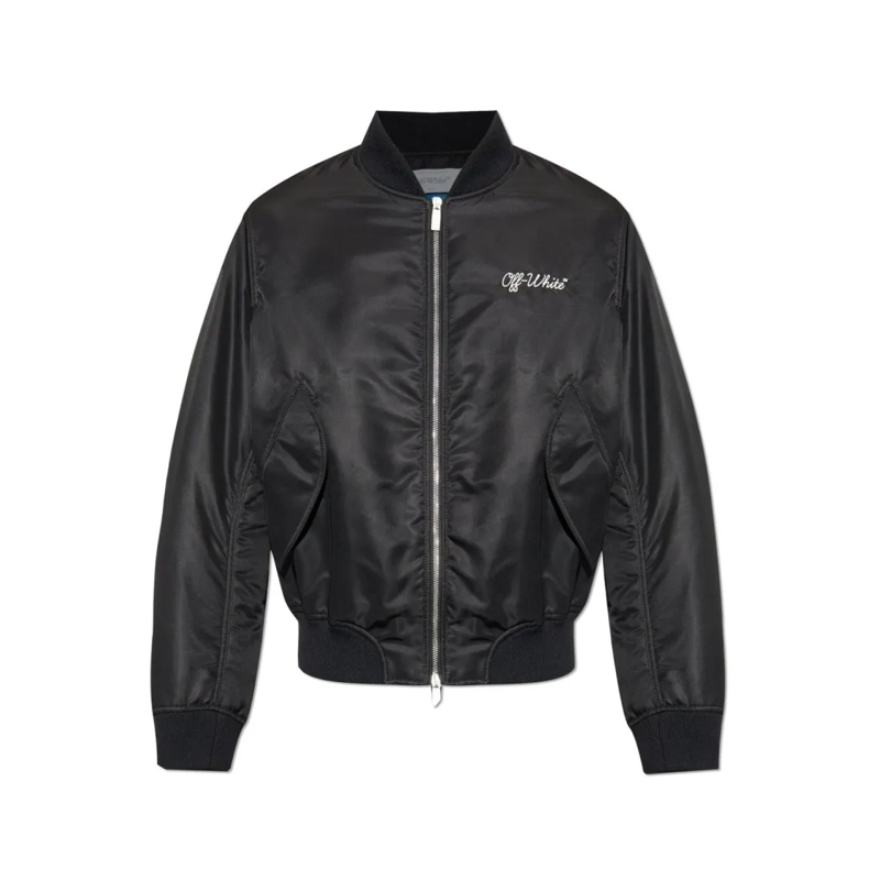 Off-White Bomberjacke Minimalist Black Jacket With Modern Silhouette And Black