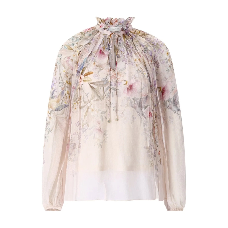 Zimmermann Bluse Top Rebellion Billow Blouse Neutrals(Image 2)