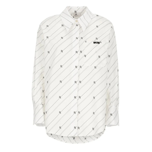 Elisabetta Franchi White Cotton Shirt White Skjortor