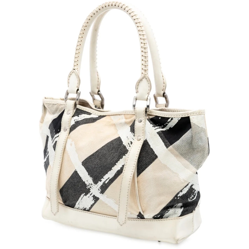 Burberry Shopper Supernova Check Painted Canvas Tote braun