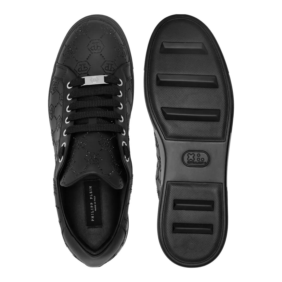 Thumbnail - Philipp Plein Low-Top Sneaker - Lo-Top Turnschuhe Monogram Verziert - Gr. 43 (EU) - in Schwarz - für Damen