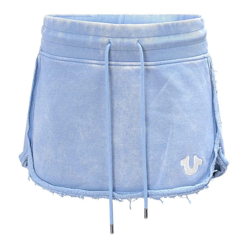 True Religion Minirock Mini-Rock VINTAGE WASH hellblau