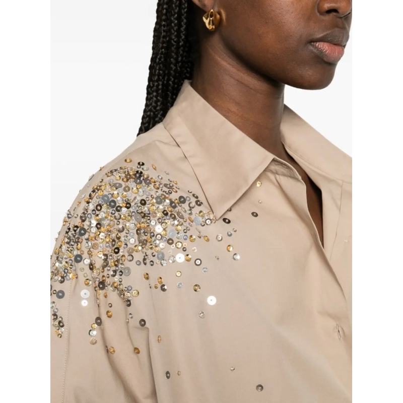 Dries Van Noten Bluse Boxy Cotton Shirt Neutrals(Image 5)