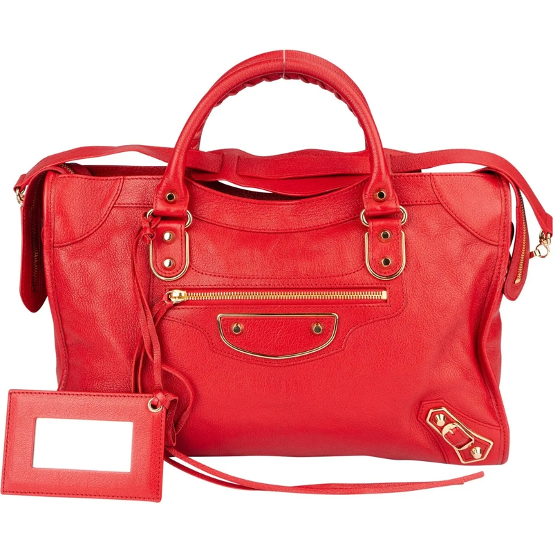 Balenciaga Tote Balenciaga Red Leather City Handbag rot