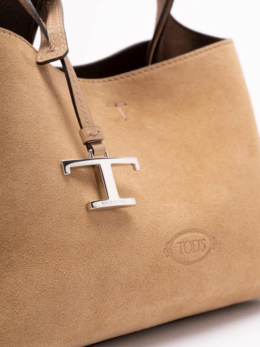 TOD'S Shoppers & Totes Micro Bag In Leather in beige