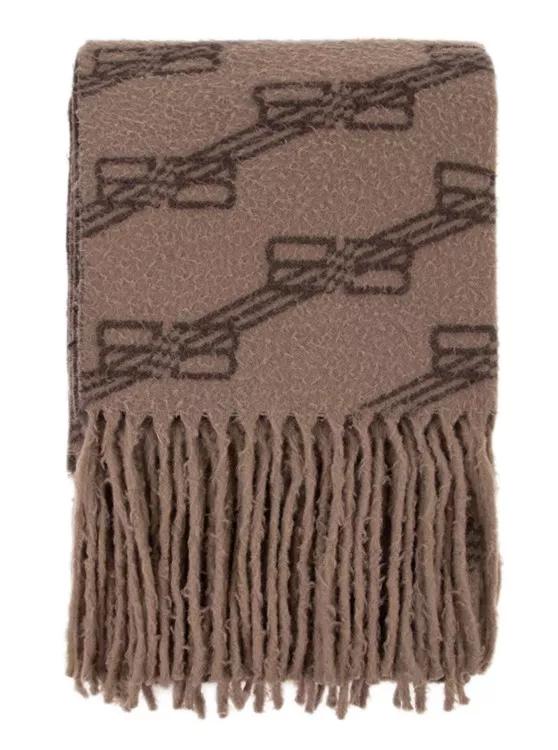 Balenciaga Tücher & Schals - Sc All Over Blanket Scarf - Beige/Brown - Wool - Gr. unisize - in Braun - für Damen