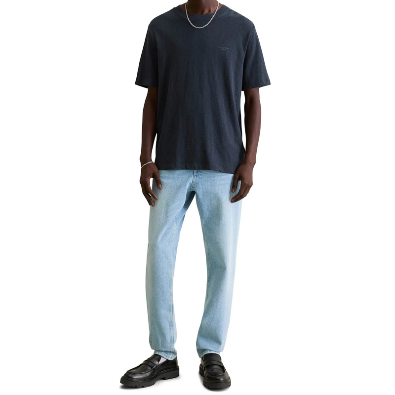 Marc O´Polo Hemd T-Shirt, SSL, Logo Print, Reg 1er Pack dunkel-blau(Image 5)