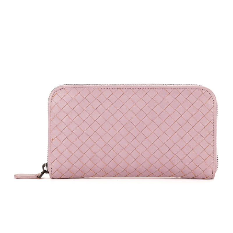 Bottega Veneta Portemonnaie mit Zip-Around-Reißverschluss Zip-Around pink