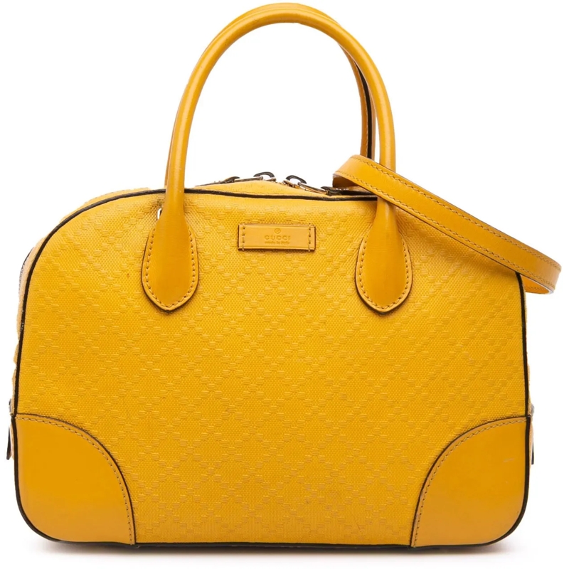 Gucci Sac à bandoulière Diamante Bright Leather Satchel gelb