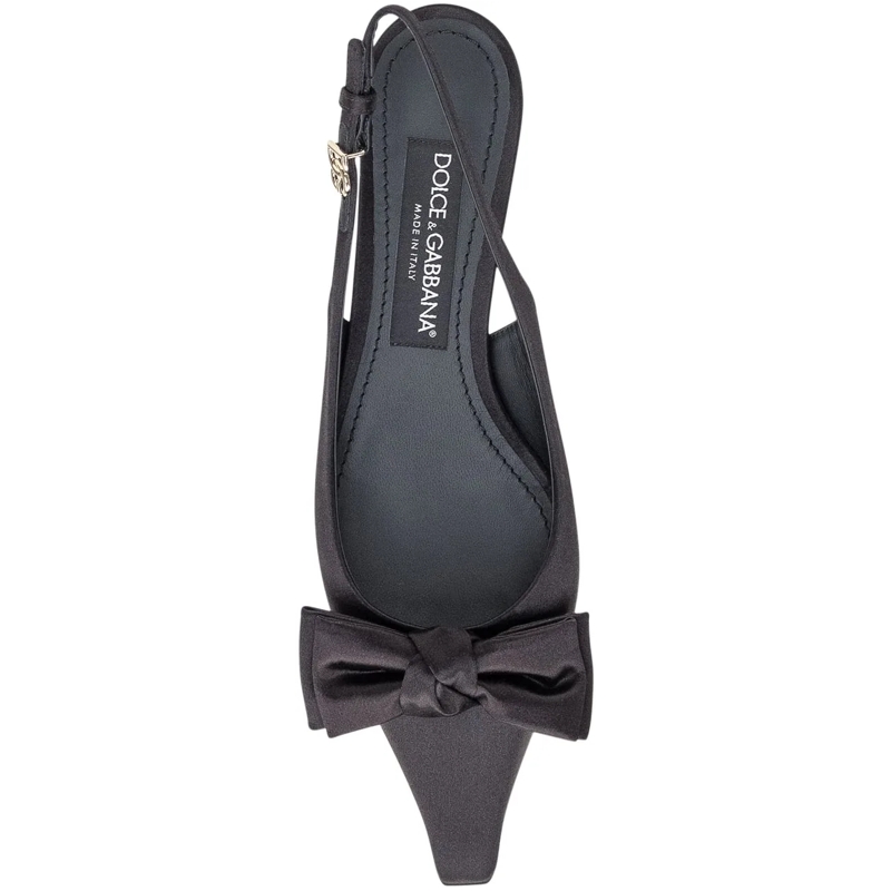 Dolce&Gabbana Pumps Slingback in Raso con Fiocco schwarz(Image 4)