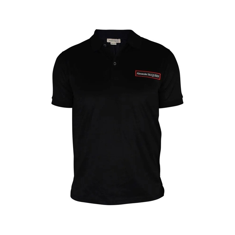 Alexander McQueen Polo shirt Tailored Black Cotton Polo Shirt Black