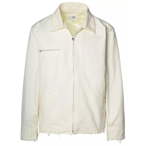 MM6 Maison Margiela White Cotton Jacket White 